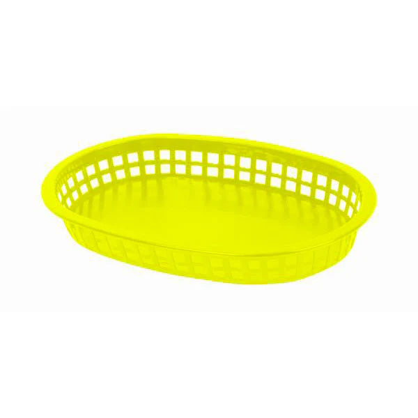 Oval Fast Food Basket, Yellow, 10-3/4 x 7, Pack of 12
